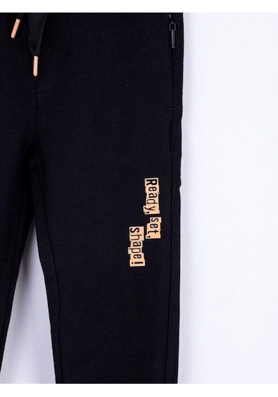 Nk Kids Erkek Çocuk Pamuklu Bel Paça Lastikli Fermuar Cepli Pantolon-14730 Sıyah - Turuncu Nk Kids Erkek Çocuk Pamuklu Bel Paça Lastikli Fermuar Cepli Pantolon-14730 Sıyah - Turuncu