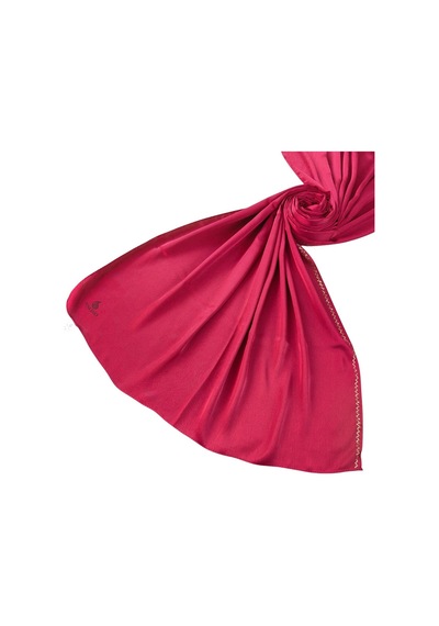 Mim Eşarp Mısırlı Eşarpları Taşlı Jan Jan Abiye Şal 75x190 Cm Kırmızı