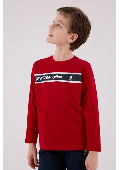 U.S. Polo Assn. U.s. Polo Assn Erkek Çocuk Kırmızı Pijama Takımı Us2210-c-v1