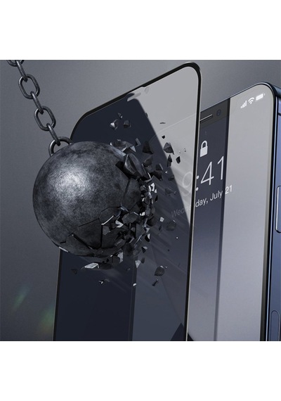 Baseus Apple Uyumlu   iPhone 12 Mini Ekran Koruyucu 0,23Mm Anti Spy Çerçeveli T Siyah (128921919)