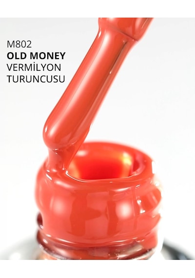 Kalıcı Oje M802, Vermilyon Turuncusu, 10 Ml