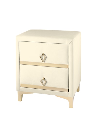 Doppia Linea Gold Iki Çekmeceli Beyaz Komodin- Kumaş Döşemeli Yatak Odası 2 Çekmeceli Komodin Modeli Doppia Linea Gold Iki Çekmeceli Beyaz Komodin- Kumaş Döşemeli Yatak Odası 2 Çekmeceli Komodin Modeli