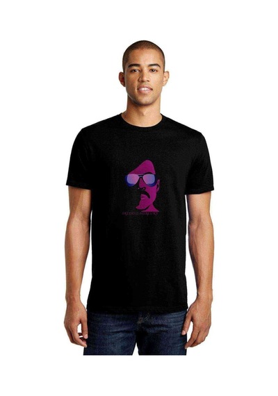 Freddie Mercury Baskılı Siyah Erkek Tshirt