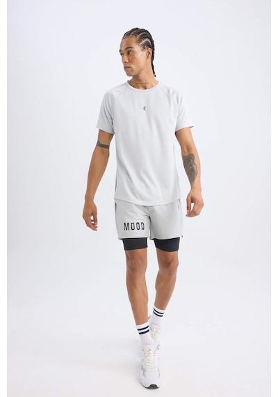 DeFactoFit Slim Fit Dar Kesim Fermuarlı Telefon Cepli Sporcu Taytlı Şort Z2147AZ25SPGR91