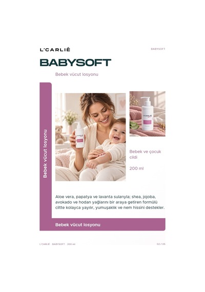 L'carlıe Babysoft Bebek Vücut Losyonu Nemlendirici 200 Ml