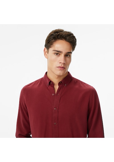 Nautica Erkek Bordo Classic Fit Gömlek Düz W57232t Bordo