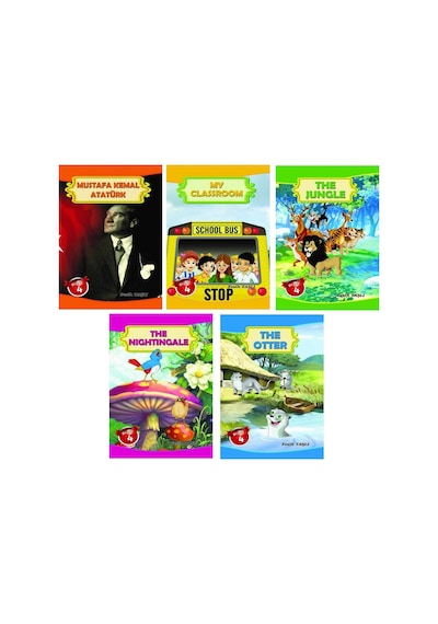 4.Sınıf Öğrencilere İngilizceyi Sevdiren Hikaye Seti (5 Kitap)