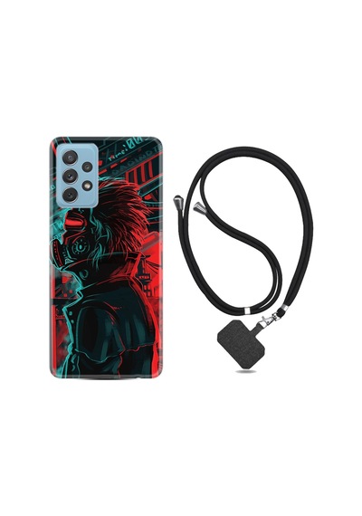Samsung Uyumlu Galaxy A72 Kılıf Ipli Askılı Mask Mand 1686