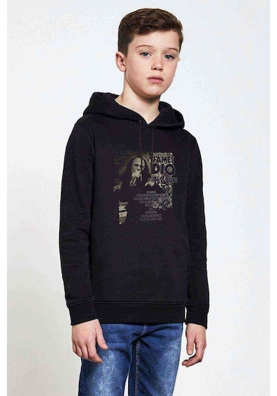 Tshirthane Ronnie James Dio 3 Baskılı Unisex Çocuk Kapüşonlu Siyah Sweat Siyah
