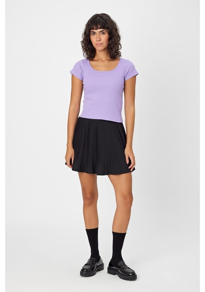 Alexandergardı U Yaka Slim Fit Crop T-shirt B24-0096 001