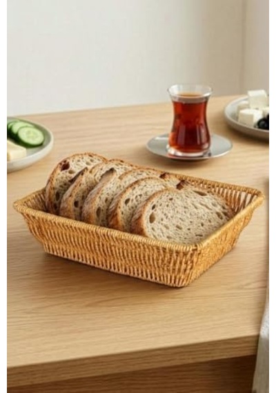 Dikdörtgen Rattan Mini Ekmek Sepeti - Bb6061