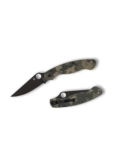 Spyderco Military 2 Camo G-10 Black Blade Plainedge Kamp Çakı Kamuflaj