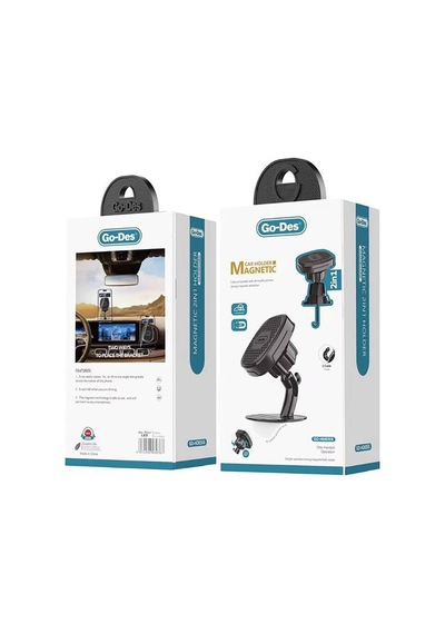 Go-Des GD-HD835S 2in1 Havalandırma Ve Düz Zemin Tasarım Magnetik Dönebilen Araç İçi Telefon Tutucu