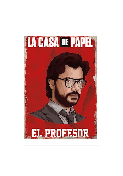 Bedeko Ahşap Tablo 25 Cm X 35 Cm La Casa De Papel Profesor