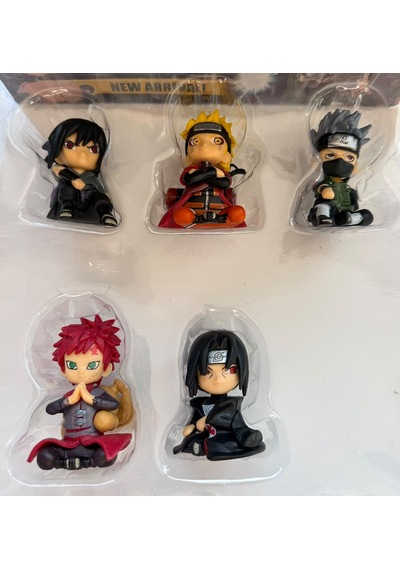 NARUTO Oyuncak Figürler 5 Li Karakter Set SASUKE NARUTO KAKASHİ GAARA İTACHİ