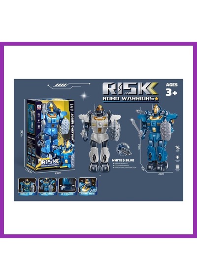 Bezos Işıklı Müzikli Roket Atan Robot Bty