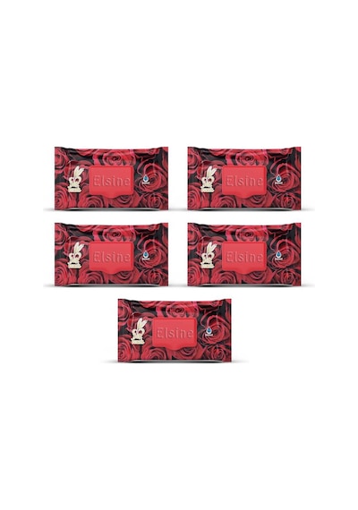 5 Paket Red Rose Islak Havlu Mendil 90 Adet Kapaklı Gül Kokulu Islak Mendil
