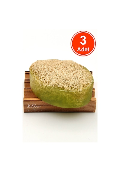 Kabak Lifli El Yapımı Doğal Aloevera Sabunu 120 G x 3 Adet