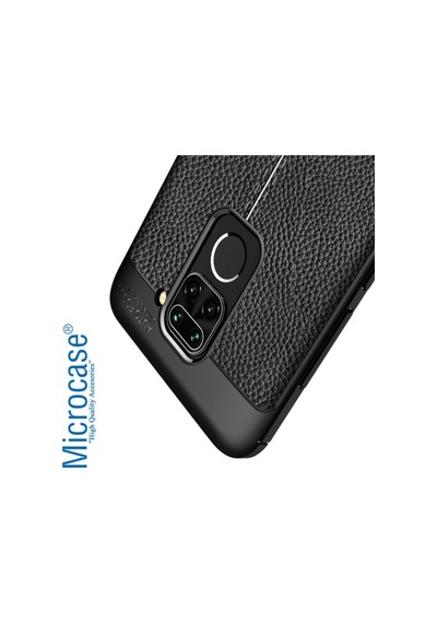 Xiaomi Redmi Note 9 Leather Tpu Silikon Kilif - Siyah + Cam (Seç) 435859809