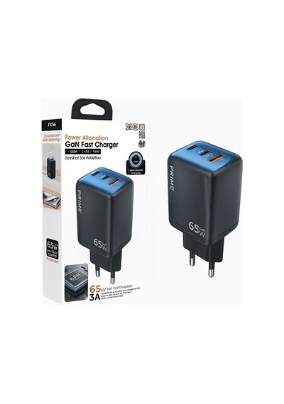 65w Gan Hızlı Şarj Adaptörü 1xusb Pd Qc3.0 2xtype-c Laptop
