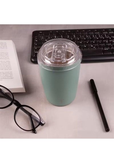 Lurch - "coffee-to-go" 300 Ml Adaçayı Yeşil, Paslanmaz Çelik Termos - Çift Cidarlı - 270984 Beyaz