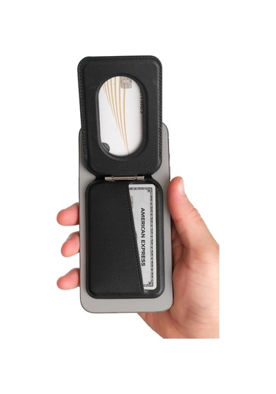 Xmlbayiciniz Flexstand Standlı Siyah Magnetik Yapıştırmalı 5 Hazneli Mıknatıslı Kartlık Çok Renkli