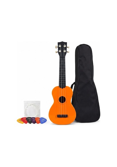 Soprano Ukulele, Turuncu Ve Siyah, 4 Telli, Başlangıç Seviyesi Müzik Aleti Genel