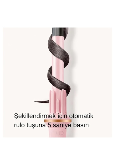 Curlylife Tb 1856 Otomatik Döner Başlıklı Saç Maşası - Kalın Su Dalgası Extra Uzun Başlıklı
