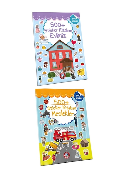 500 Sticker Kitabım Meslekler ve Evimiz  İkili Eko Paket