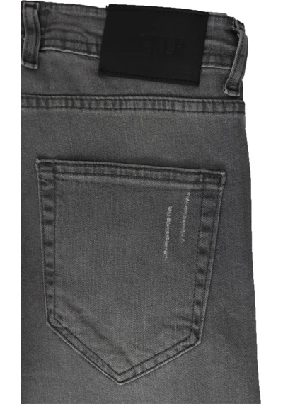 Dmctekstil Erkek Hacker Normal Bel Rahat Kesim Dar Paça Jean Pantolon Açık Gri
