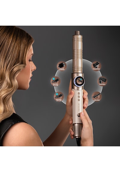 Airglisse 8'i 1 Arada Champagne Saç Şekillendirici 1400 W Güç, 110.000 Rpm Yüksek Hızlı Motor, Isıtmalı Plakalar, Döner Fonksiyon, Plazma Teknolojisi Ve 8 Farklı Şekillendirme Aksesuarı Siyah Airglisse 8'i 1 Arada Champagne Saç Şekillendirici 1400 W Güç, 110.000 Rpm Yüksek Hızlı Motor, Isıtmalı Plakalar, Döner Fonksiyon, Plazma Teknolojisi Ve 8 Farklı Şekillendirme Aksesuarı Siyah