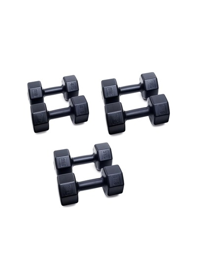 Besinistanbul Ps Spor 3 Çift Set 3 Kg 4 Kg 5 Kg + Stand Siyah