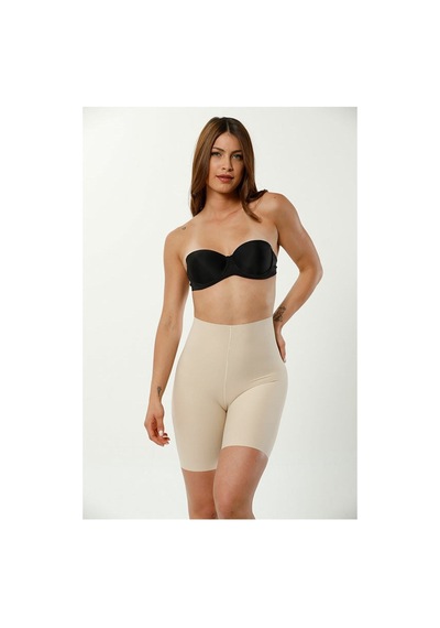 Unika Boutique Lazer Kesim Dikişsiz Yüksek Bel Paçalı Hayalet Kadın Korse Ten