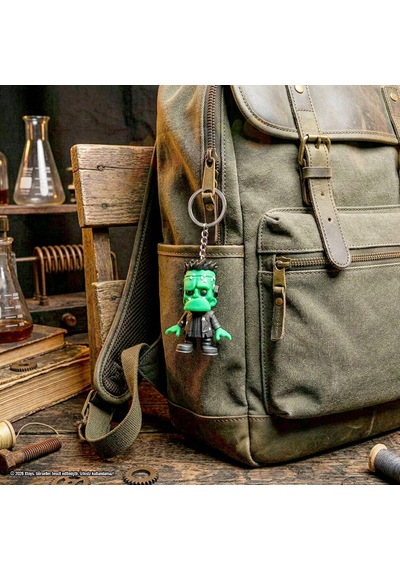 Frankenstein Figürü Anahtarlık, Hediyelik Halloween Çanta Aksesuarı Ve Hareketli Oyuncak Frankz Yeşil - Siyah