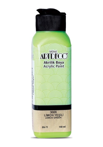 Artdeco Akrilik Boya 140 Ml Limon Yeşili 070r-3666 Çok Renkli