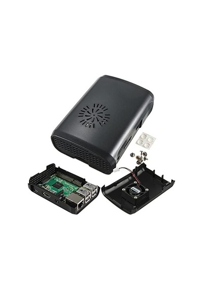 Raspberry Pi B+/2/3 Siyah, Fan Uyumlu Case