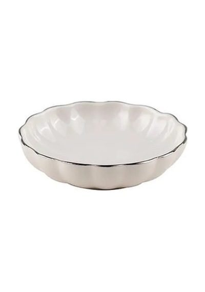 Kütahya Porselen Bone Luz Platin File 2 Parça 8cm Kase Bnlzf08kss2220 Beyaz