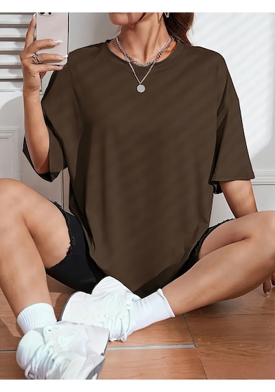 Uyguntarz Unisex My Regilion Tasarım Basklı Tshirt Kahverengi