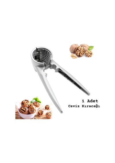Ceviz Kıracağı Hızlı Fındık Ceviz Kırma Aleti Büyük Boy Ceviz-fındık Kıracağı Çelik Gri