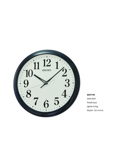 Seiko Qxa776k Plastik Kasa Otomatik Işıklı Sensörlü Dekoratif Analog Duvar Saati Çok Renkli