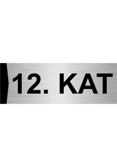 12.kat 5x20cm Gümüş Renk Metal Yönlendirme Levhası