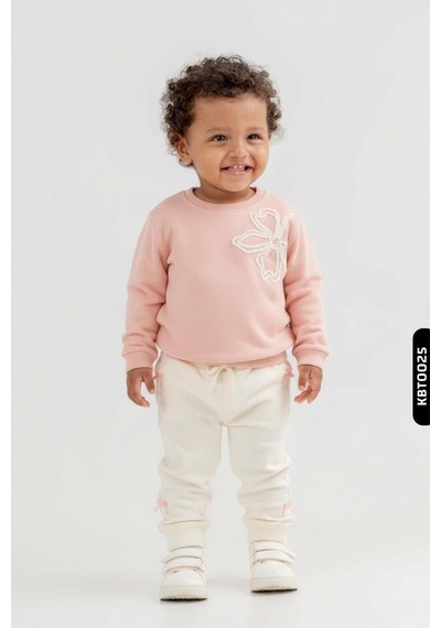 Xo Kids Kız Çocuk 2li Kombin Takmı 1-4 Yaş Set0422 Krem