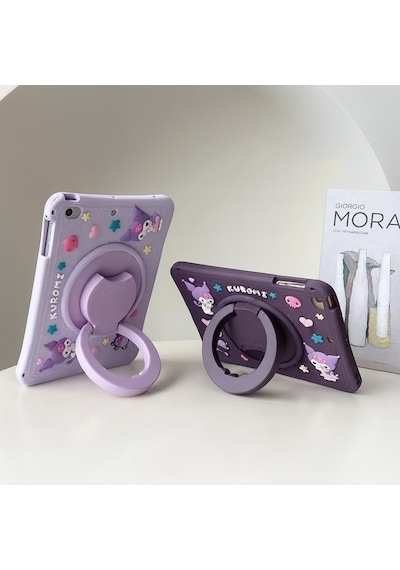 Ennar Honor Pad X8a 11 İnç Uyumlu Kuromi Standlı Askılı Tablet Kılıfı+tablet Kalemi+kirilmaz Cam Tablet Kılıfı