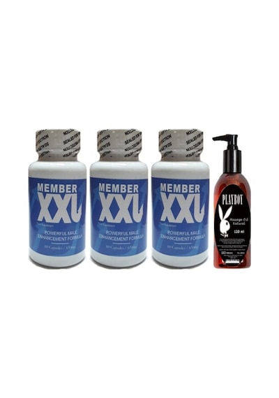 Hintohu Member Xxl Erkeklere Özel 60li 3 Adet Playboy 120 Ml Masaj Yağı
