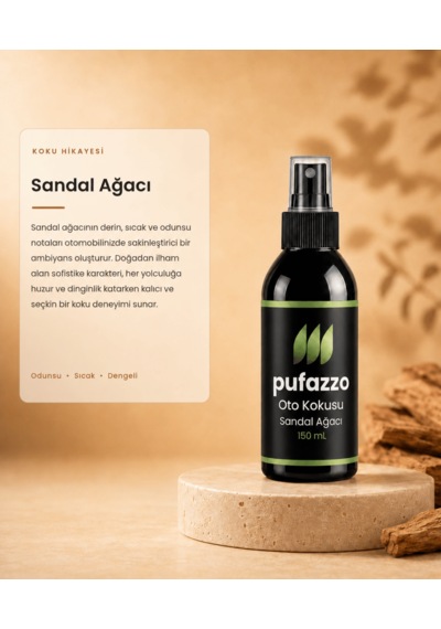 Pufazzo Sprey Oto Kokusu 150 Ml - Sandal Ağacı