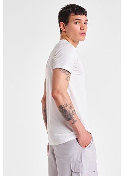 Lescon Erkek Kısa Kollu T-shirt 25s-1225-25y Beyaz
