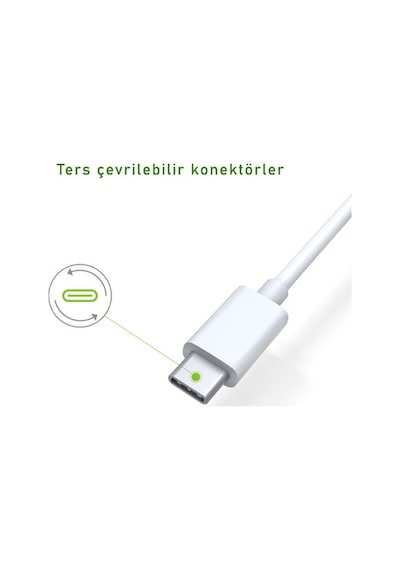 Omars Usb Type-C 3A Şarj Ve Data Kablosu - Beyaz