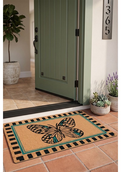 Villadia Home Textile Kapı Önü Paspası Kaymaz Taban Dekoratif Paspas Ev Giriş Antre İç Ve Dış Mekan Paspası 45x70 Cm 8ypycoco
