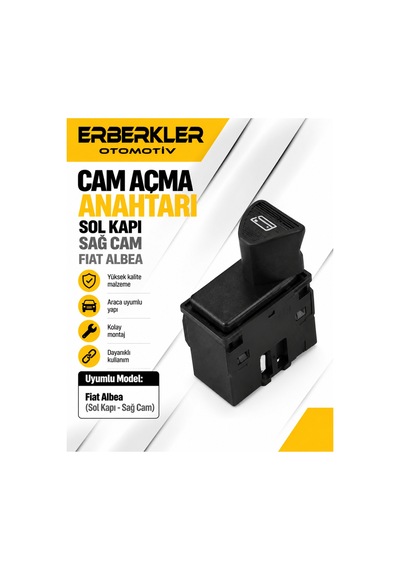 Cam Açma Anahtarı Fıat Albea Sol Kapı Sağ Cam - Erb2222
