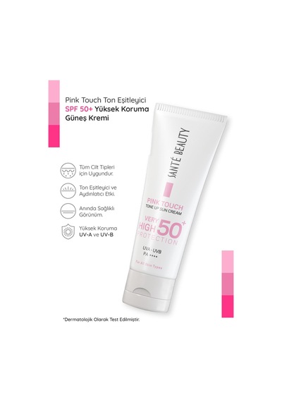 Sante Beauty Pink Touch Leke Karşıtı ve Ton Eşitleyici Güneş Kremi SPF50+ 75 ML